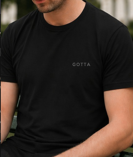 GOTTA - Camiseta preta minimalista